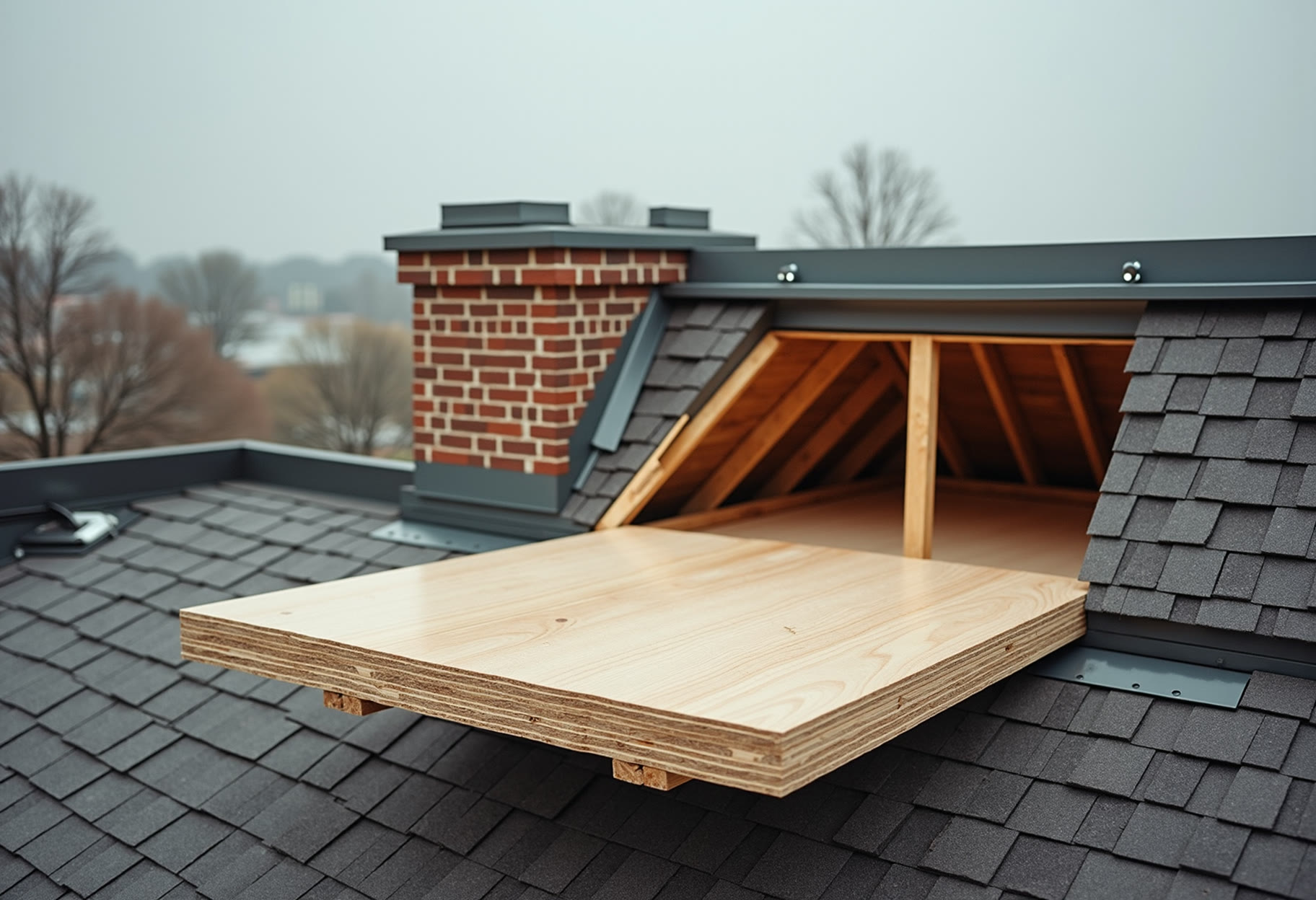 Four sheets of rotten decking swapped before shingles in Del City